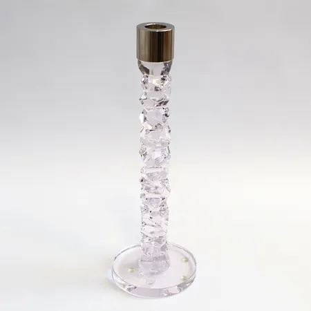 Ljusstake Carat Orrefors, höjd:29,7cm, detalj i rostfritt stål, kartong Vikt: 0 g Skickas med paket.