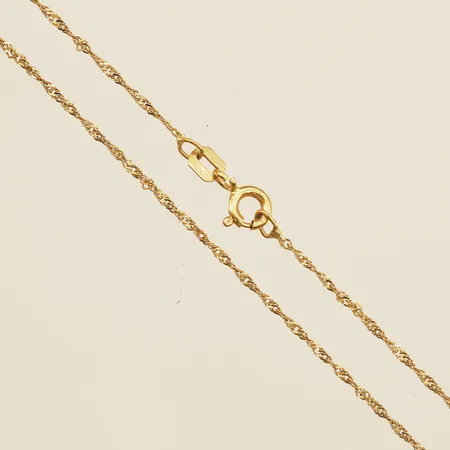 Kedja Singapore 38,5cm bredd 0,5mm 18K Vikt: 1,2 g