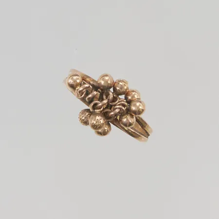 Ring stl:17 rörliga kulor 14K 1,6g.