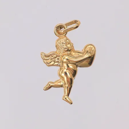 Hänge ängel hjärta Guldfynd längd 22mm bredd 13mm, oanvänd, 18K Vikt: 0,7 g