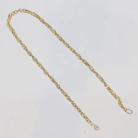 Armband Singapore, längd 20,5cm, bredd 2mm, defekt saknar lås, 18K Vikt: 1,1 g