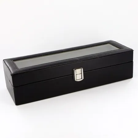 Klocketui för 6 klockor 7,5x11x31cm med fönster Skickas med paket.