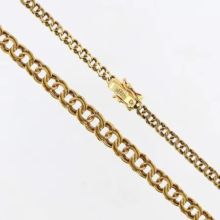 Collier doserad Bismarck längd 42cm, bredd 3-6mm, NSE, år 1997, 18K Vikt: 13,5 g