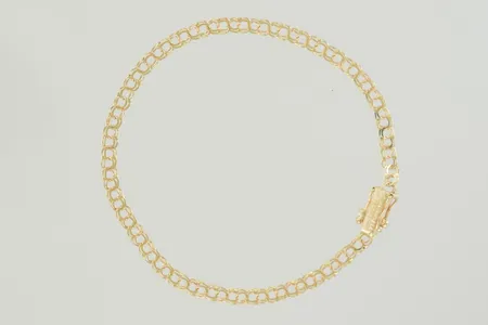 Armband bismark längd 18 cm bredd 3mm, 18K  Vikt: 3,3 g