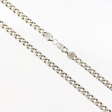 Kedja Pansar längd 51,5cm, bredd 4,5mm, Mexiko, silver 925/1000 Vikt: 27,8 g