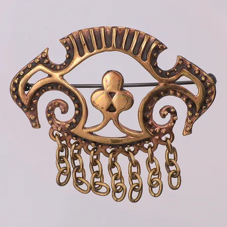 Brosch Jorma Valo Finland längd 45mm bredd 55mm, brons Vikt: 0 g