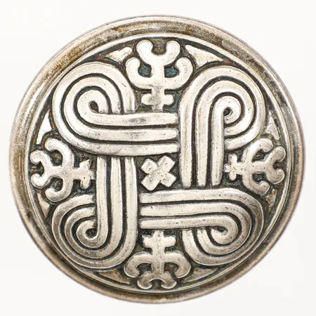 Brosch "S:t Johannes vapen", Ø52mm Finland, år 1946 Silver 925/1000 Vikt: 40,4 g