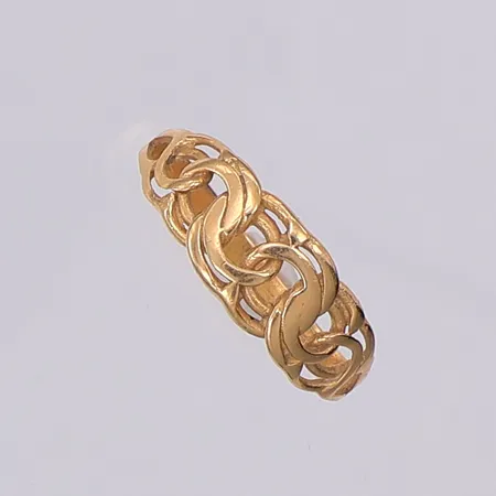 Ring Bismarck Guldfynd stl:16¾, något skev, 18K Vikt: 1,8 g