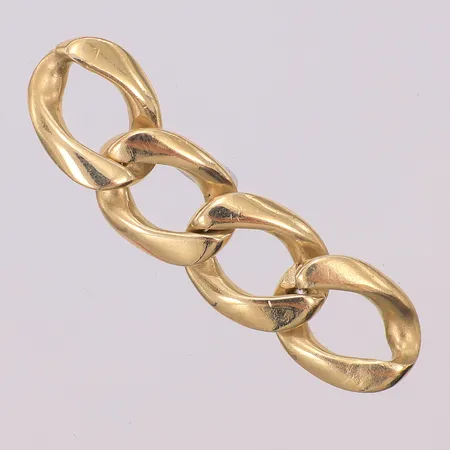 Pansarlänkar längd 40mm bredd 10mm, defekt, 14K Vikt: 5,1 g