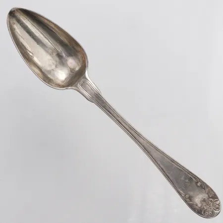Dessertsked modell Gammal Fransk längd 15cm, gravyr, 830/1000 silver Vikt: 19,1 g