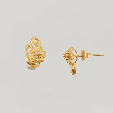 Örhängen "blommor" 15mm 21K 4,0g.