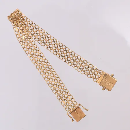 Armband X-länk längd 19cm bredd 10,5mm, något skevt, Stockholms Ädelsmide AB 1969, 18K Vikt: 11,6 g