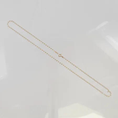 Kedja gles pansar 44cm bredd 1mm 18K 1,8g.