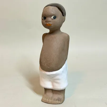 Figurin "Tom" Uppsla Ekeby Mari Simmulson, höjd ca 17,5cm, från 60-talet, stengods