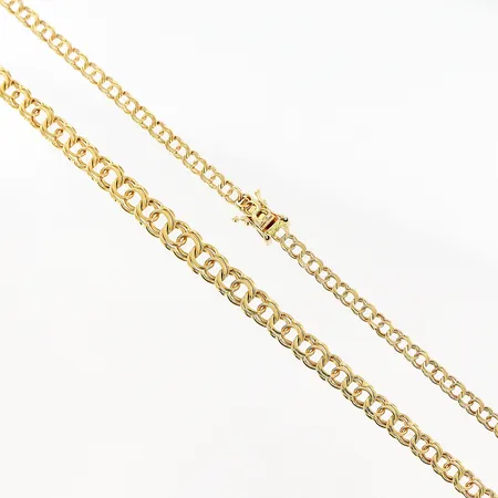 Collier doserad Bismarck Guldfynd längd 50cm, bredd 3-5,5mm, 18K Vikt: 11,4 g