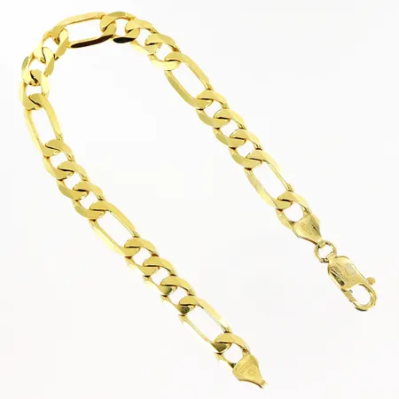 Armband Figaro längd 21cm, bredd 7,5mm, 18K Vikt: 21,1 g