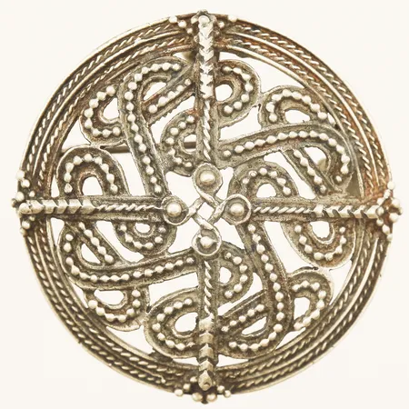 Hänge/brosch Ø41mm, 925/1000 silver Vikt: 14,8 g