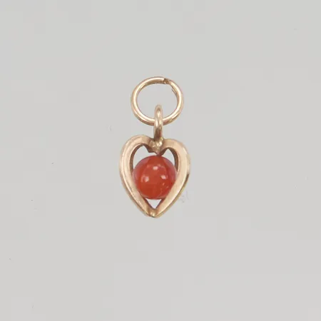 Hänge 10mm orange sten 14K 0,5g.