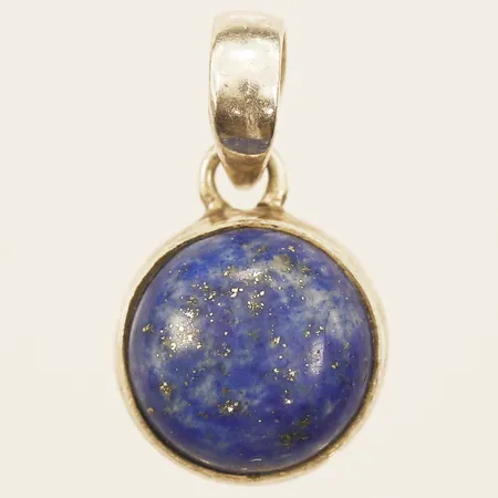 Hänge med lapis lazuli, längd inkl ögla ca 19mm, bredd 11mm, Silver 925/1000  Vikt: 1,7 g