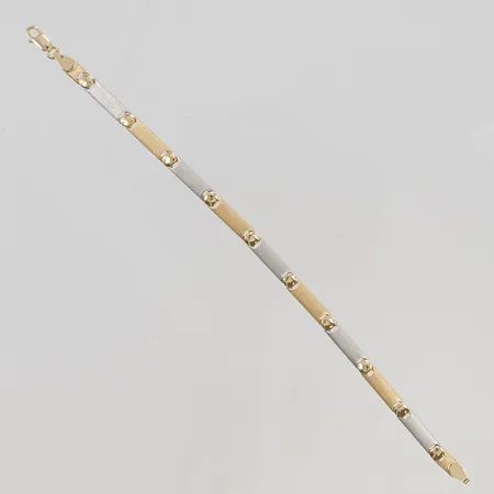Armband 18cm bredd 4mm tvåfärgad 18K 5,6g.