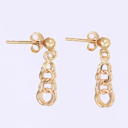 Ett par örhängen Bismarck 17x5mm 18K  Vikt: 1,2 g