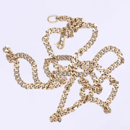 Halskedja pansar, defekt, saknar lås, 18K  Vikt: 11,4 g