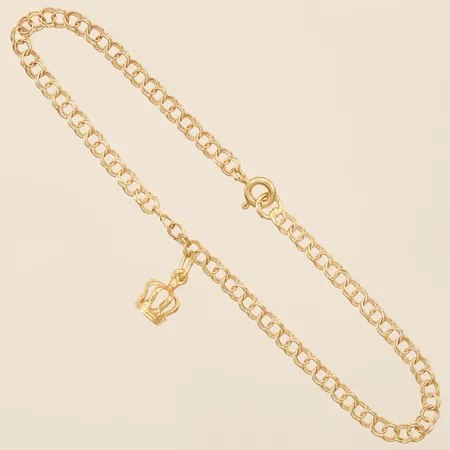 Armband Bismarck med en berlock, längd 18,5cm, bredd 3,0 mm 18K Vikt: 2,8 g