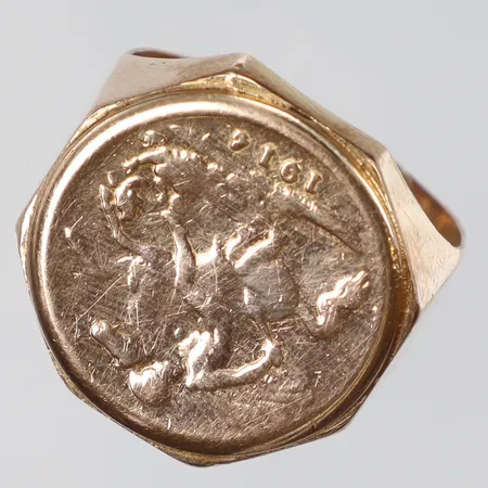 Klackring, stl:19½, bredd 5-20mm, 14K Vikt: 9 g