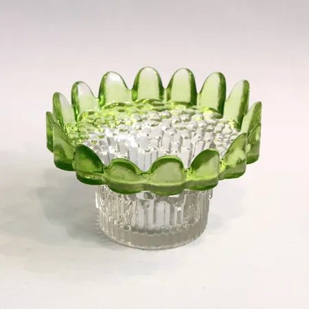 Skål i glas, ca Ø16cm, Pertti Santalahti Humppila Finland, osignerad