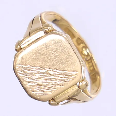 Klackring stl:20½ bredd 3-16mm 18K  Vikt: 5,6 g