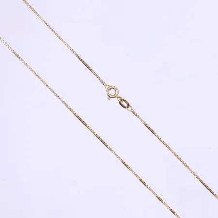 Halskedja Venezia 51,5cm bredd 1mm, Guldfynd, 18K  Vikt: 2,7 g