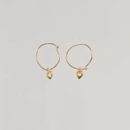 Örhängen 17mm skeva 18K 0,5g.