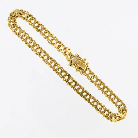 Armband Bismarck längd 19cm, bredd 5mm, 18K  Vikt: 11,8 g