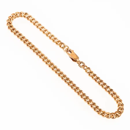 Armband Pansar 20cm, bredd 4mm, fint skick, 18K 11,4g. 