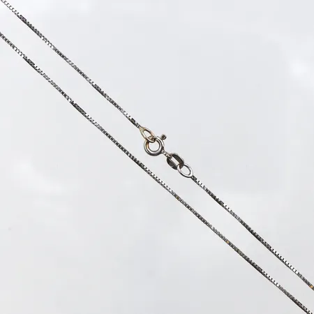 Kedja venezia 38,5cm, bredd: 1mm, vitguld 18K Vikt: 2,4 g
