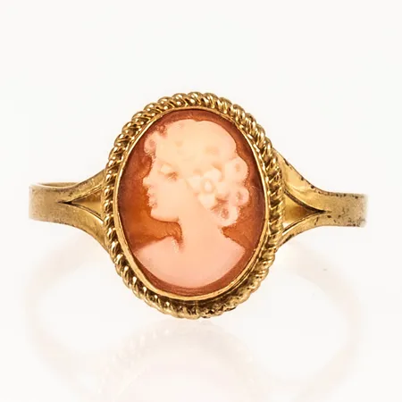 Ring kamé stl:17¾ bredd 2-12mm 18K 1,8g. 