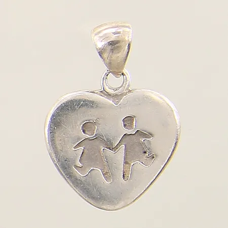 Hänge hjärta med dekor GHA 22x16mm silver 925/1000 Vikt: 2,6 g