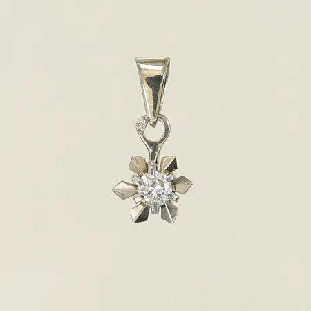 Hänge vitguld med diamant ca 0,10ct, 15x7mm, 18K 1g