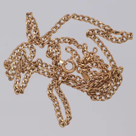 Kedja Pansar längd 50,5cm bredd 2,1mm, defekt, GHA, 18K Vikt: 2,9 g