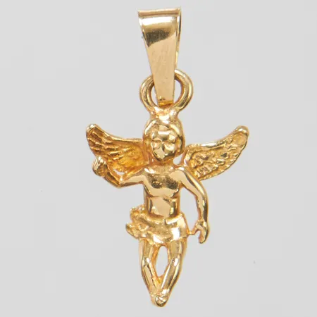 Hänge ängel, längd ca 21mm, bredd 11mm, 18K Vikt: 1 g