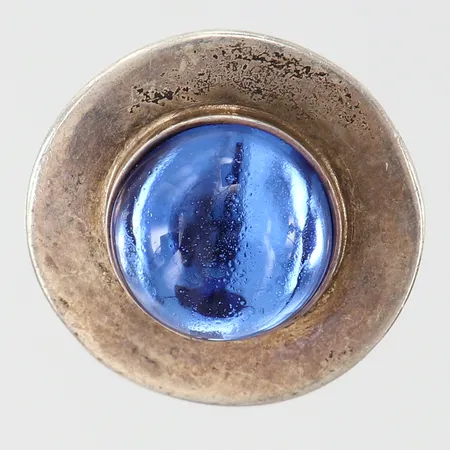Hänge med blå sten Ø21mm Silver 830/1000.  Vikt: 5,8 g