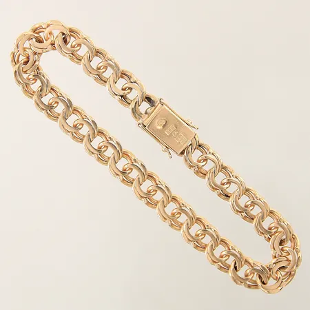 Armband Bismarck längd 19cm bredd 6mm 18K  Vikt: 22,1 g
