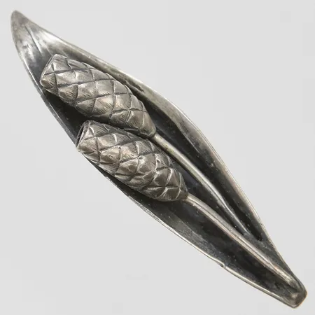Brosch sädesax 44x10,8mm, Ge-Kå-Smyckek G Kaplan, silver 830/1000 Vikt: 5,4 g