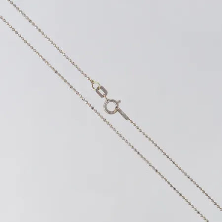 Kedja med Kullänk vitguld längd ca 41cm, bredd 1mm, 14K Vikt: 1,5 g