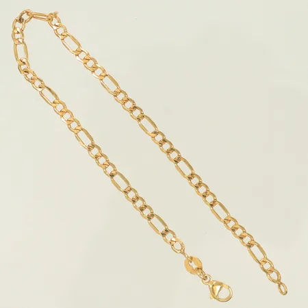 Armlänk figaro längd 19cm, bredd 3mm, 9K, 1,7g Vikt: 1,7 g