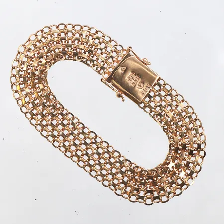 Armband x-länk, längd: 18.5 cm, bredd: 10 mm, Ädelsmycken Aktiebolag, 18K. Vikt: 14,9 g
