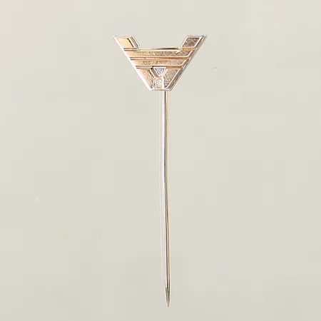 Kravattnål med diamant 1 x ca 0,01ct 45x15mm tvåfärgad 18K Vikt: 1,9 g