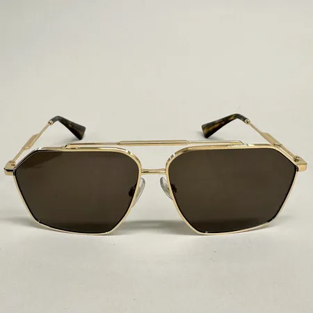Solglasögon Dolce Gabbana DG 2303 02/7 61#12 145 3N, serienummer: ED02392140R, gulmetall, Italien, bruksskick, dustbag, fodral, originalkartong