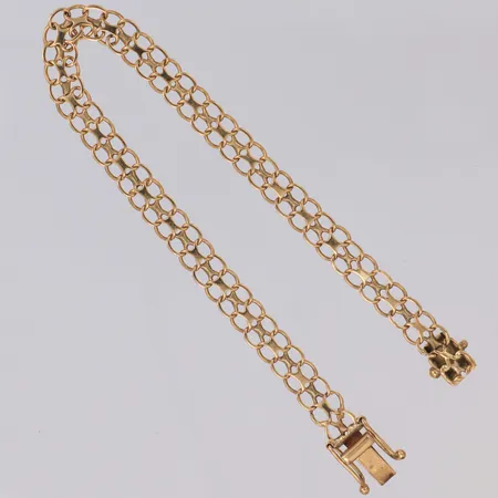 Armband x-länk längd 16½ bredd 5,4mm 18K Vikt: 4,8 g