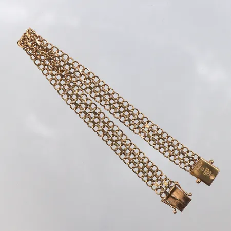 Armband X-länk, Norens Guldatelje, längd:18½, bredd: 8,2mm, 18K Vikt: 9,2 g